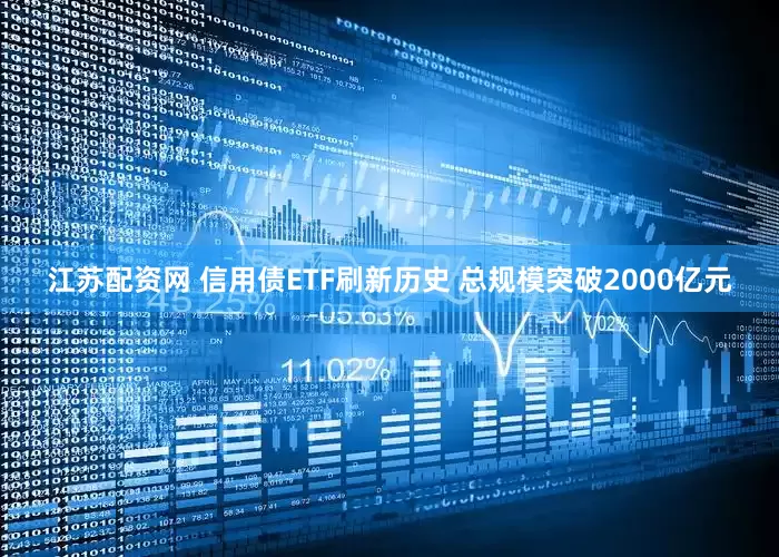 江苏配资网 信用债ETF刷新历史 总规模突破2000亿元